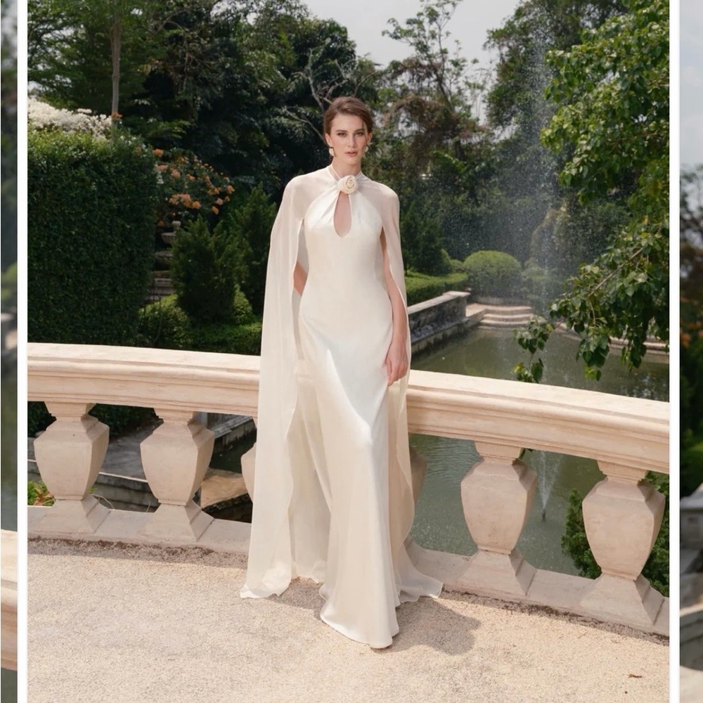 Elegant Cream Cape Gown - “Ethereal Dress” Arotagas